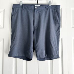 Peter Millar Shorts Mens Size 38 Slate Blue Performance Flat Front Stretch Golf